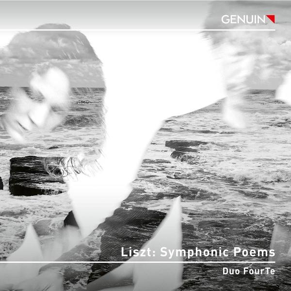Albumcover mit Ozeanbild, verschmolzen mit einer weißen Figur. Text: Liszt: Symphonische Dichtungen.