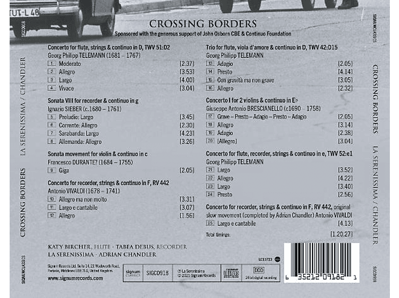 Thumbnail - La Serenissima - Crossing Borders (CD)