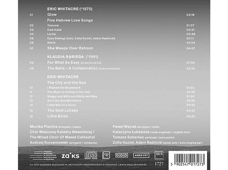 Thumbnail - Korzeniowski/The Mixed Choir of Wawel Cathedral - The City and the Sea Chorwerke (CD)
