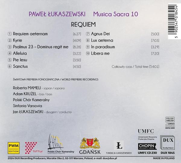 CD-Cover mit Noten und Text auf Polnisch, mit angegebener Gesamtspielzeit.