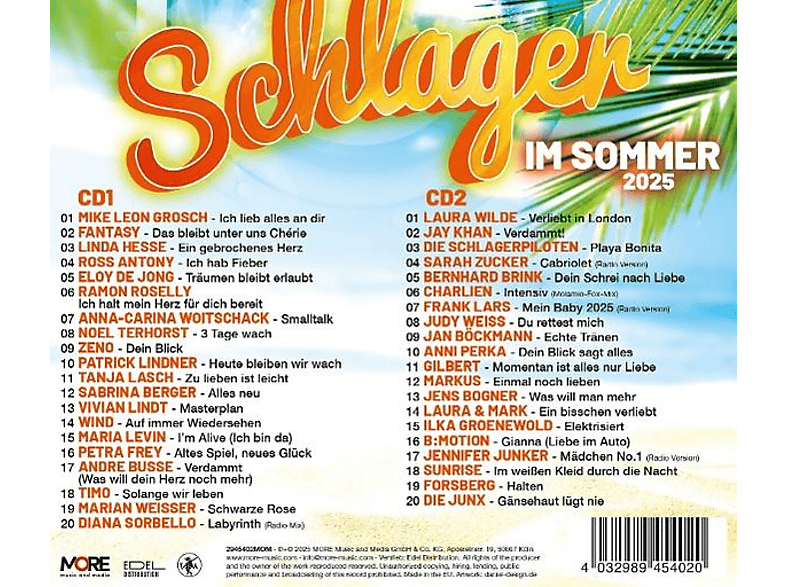 Thumbnail - VARIOUS - Schlager Im Sommer 2025-40 Hits (2CD) (CD)