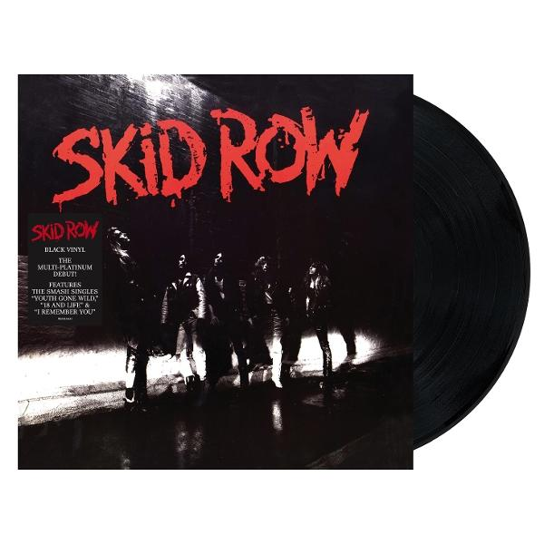 Schwarzes Vinyl-Albumcover. Bandmitglieder in einer dunklen Gasse. Albumname in Rot.