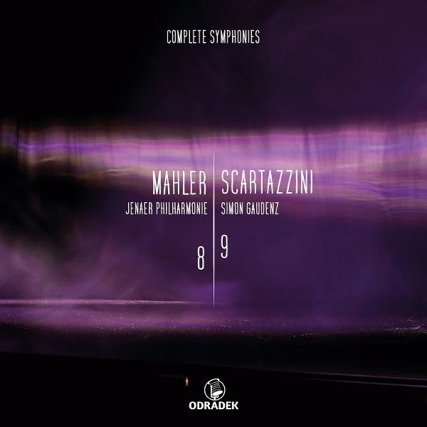 Mahler Scartazzini Albumcover. Abstrakt lila Hintergrund mit weißem Text.