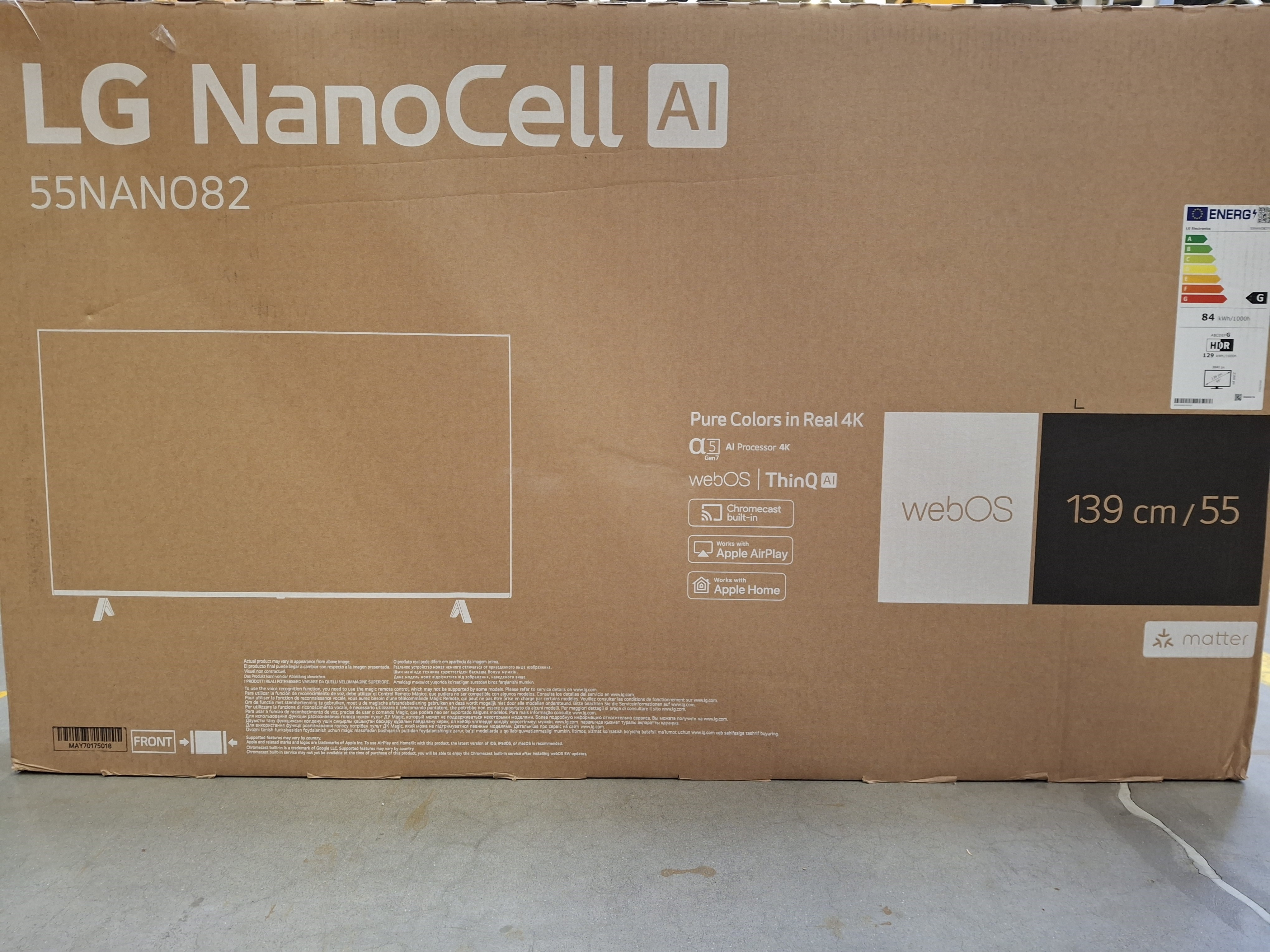 OUTLET Telewizor LG NanoCell 55NANO82T6B.AEU 55" 4K webOS Nano Color Grafitowy