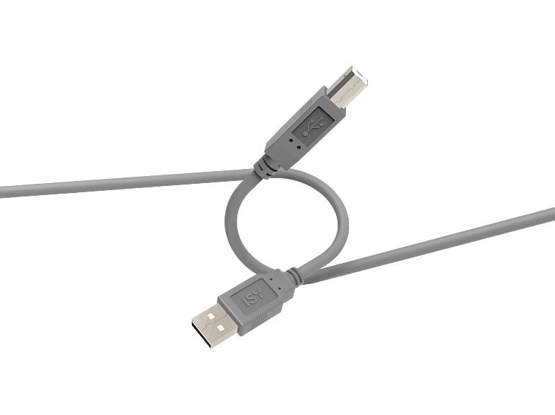 ISY IUC-1006, USB-A auf USB-B 2.0 Kabel , 3 m Polyvinylchlorid
