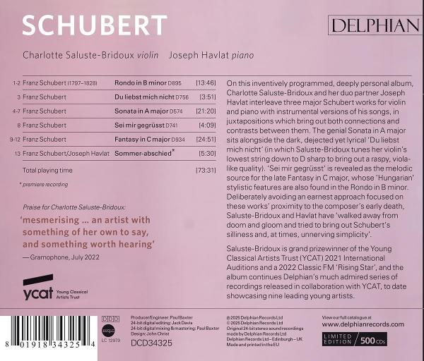 Albumcover mit Text, Credits und blauem Hintergrund.