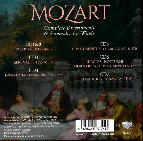 Mozart CD-Cover mit Text und Figuren.