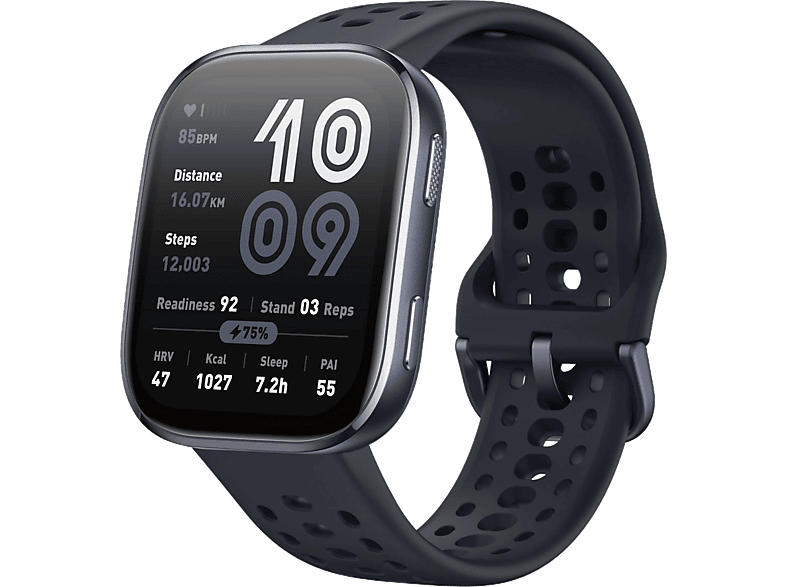 Smartwatch - Amazfit Bip 6, 22mm, Pantalla AMOLED de 1.97", 5 ATM, 14 días Autonomía, Negro