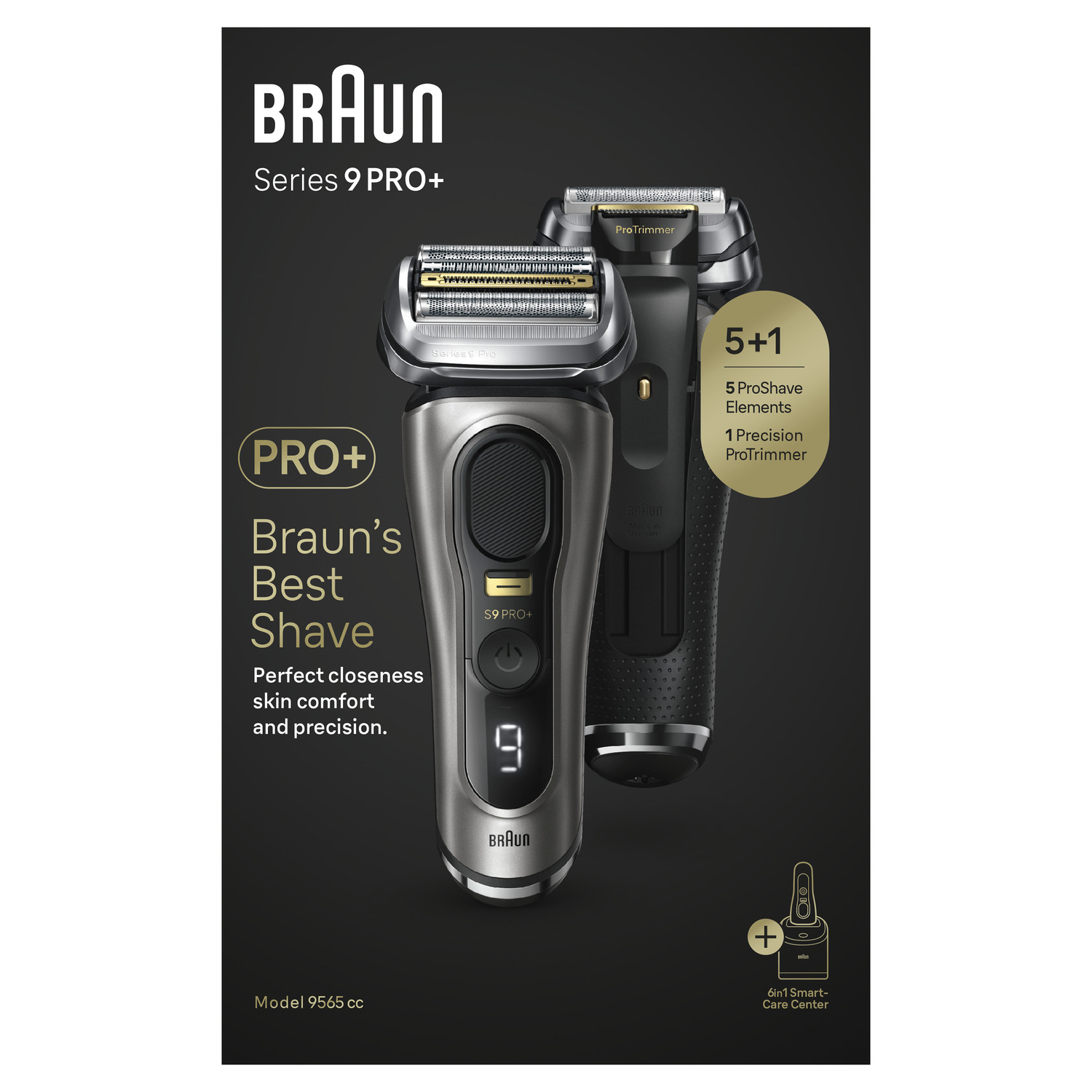 Rasoir électrique Braun Série 9 Pro+ avec 5 éléments ProShave.