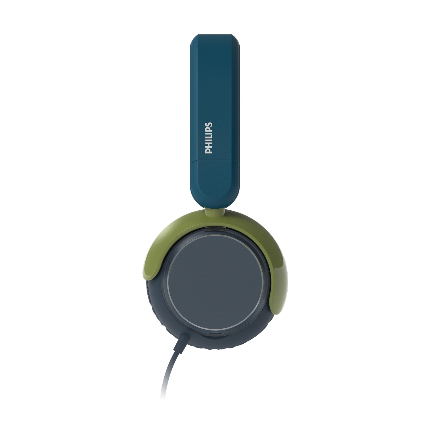 Cuffie Philips blu e verdi, vista dall'alto.