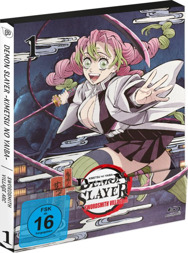 Anime Blu-ray Cover mit einem Charakter, rosa und weißen Farbtönen.