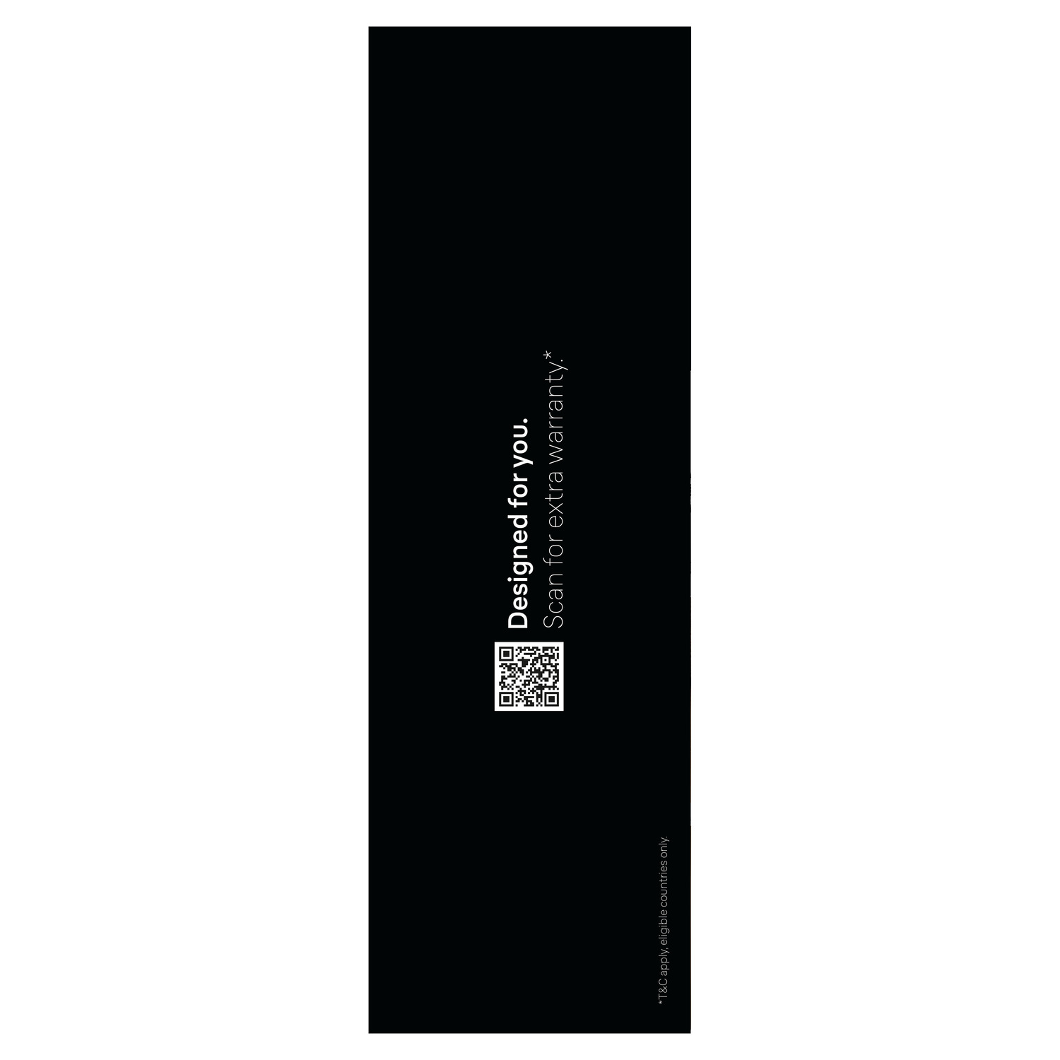Ontworpen voor jou. Scan de QR-code voor extra garantie.