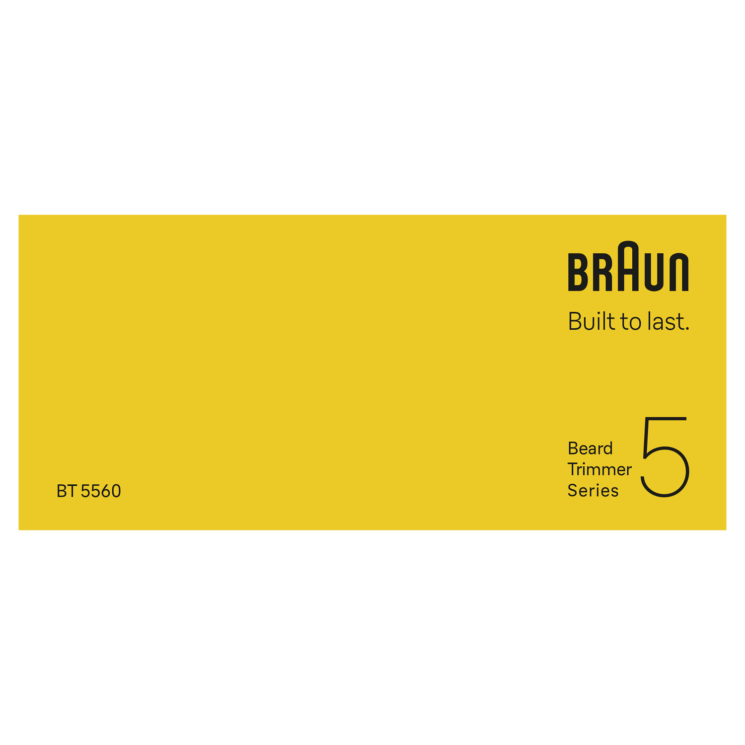 A yellow background with Braun's branding and text.