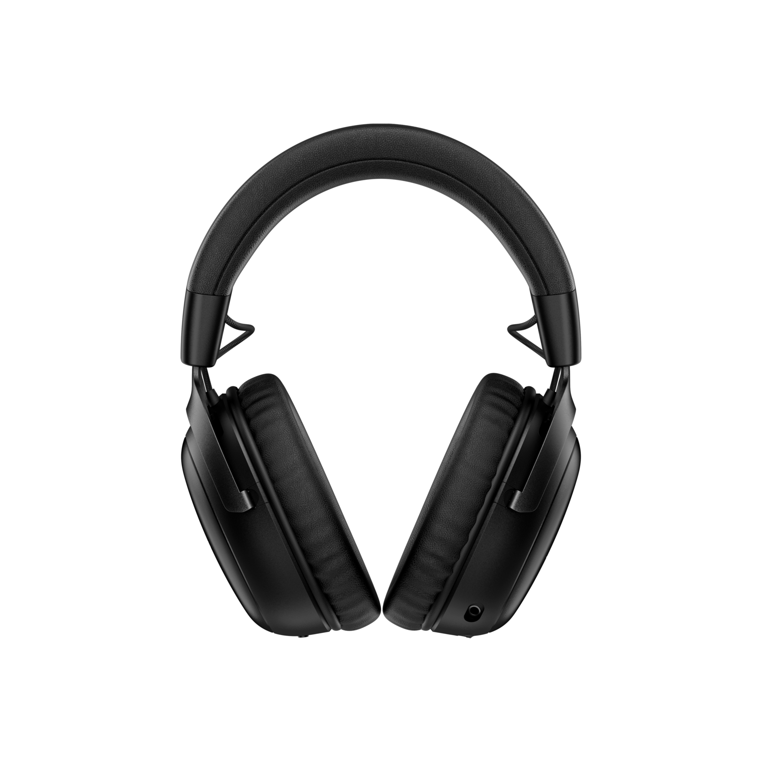 Casque de jeu HyperX noir sans micro, sur fond noir.
