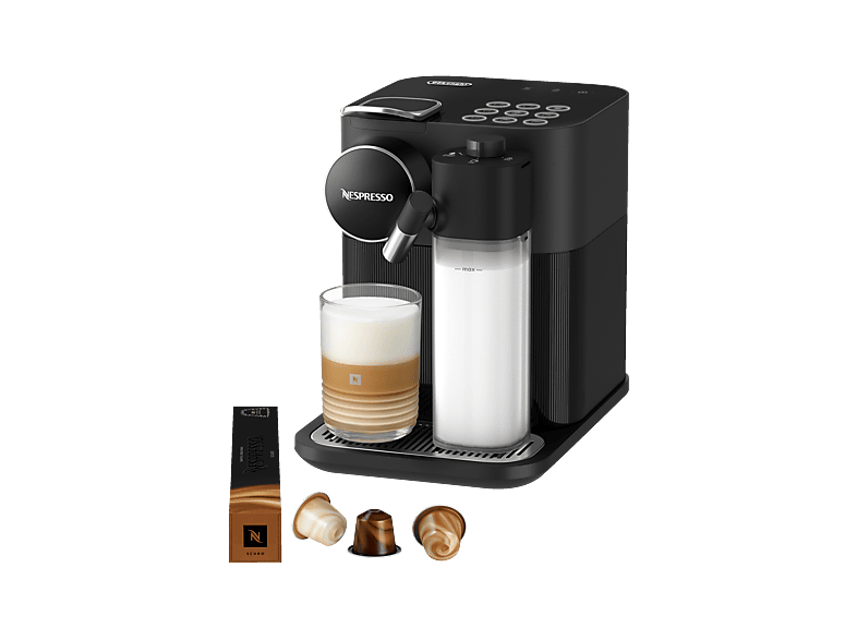 DELONGHI Nespresso Gran Lattissima EN640.B, 6 Milchrezepte, elegantes Design, schnelle Aufheizzeit, einfache Bedienung, Kapselmaschine Schwarz