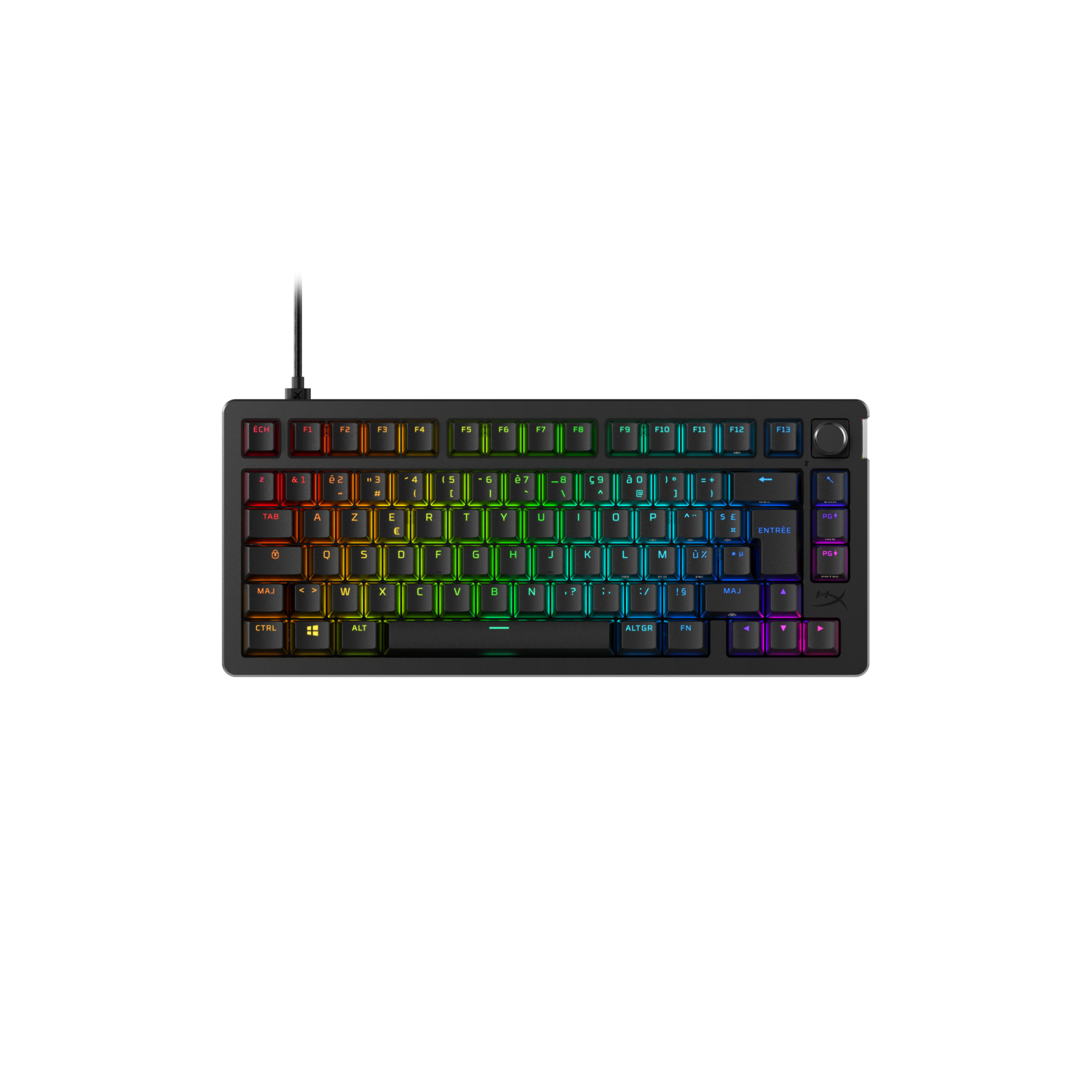 Hyperx Alloy Rise Iso Qwerty Via Kabel En Draadloos Toetsenbord Zwart