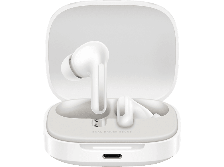 Auriculares True Wireless – Xiaomi Buds 6, Cancelación de ruido, 42 h Autonomía, Hi-Fi , ANC, White