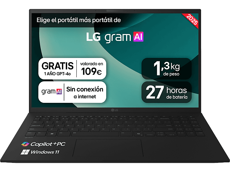 LG 15Z80T-G.AU78B, 15 Full-HD, AMD Ryzen™ AI 7 350, 16 GB RAM, 16GB SSD, Radeon™ 860M, Windows 11 Home
