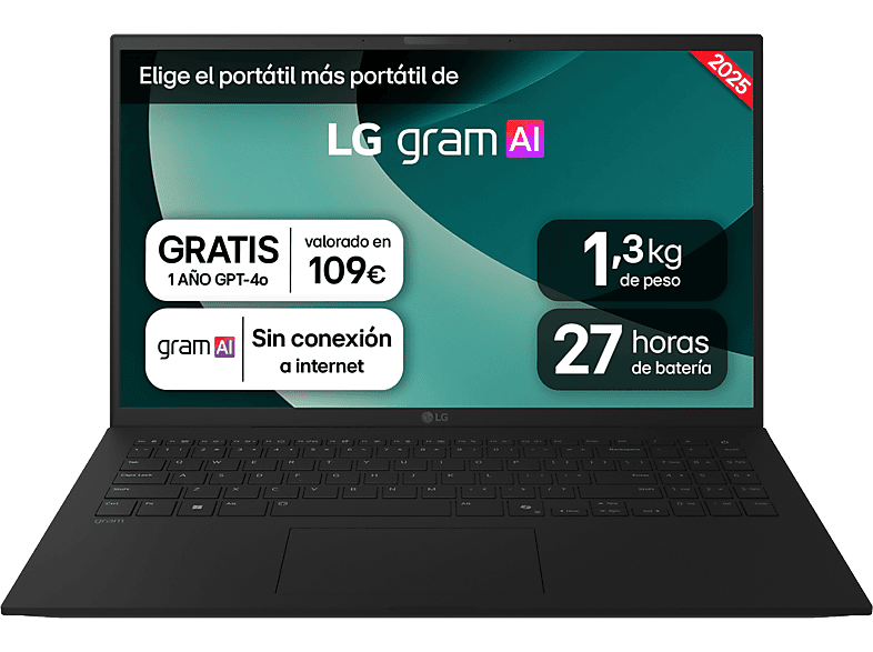 LG 15ZD80T-G.AX55B, 15 Full-HD, AMD Ryzen™ AI 5 340, 16 GB RAM, 16GB SSD, Radeon™ 860M, Windows 11 Home