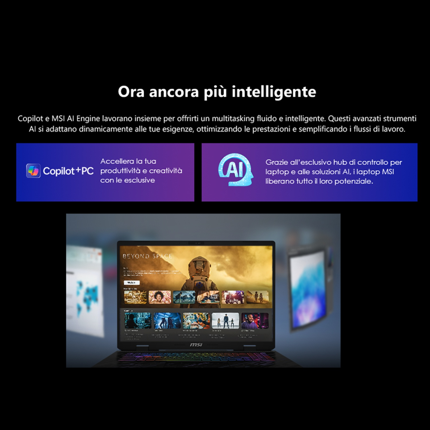Schermo del laptop con più immagini di videogiochi, circondato da testo.