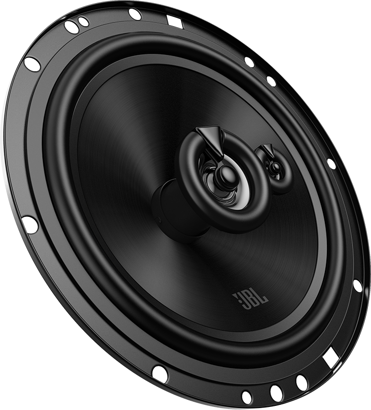 Haut-parleur JBL noir avec tweeter central et grand cône.