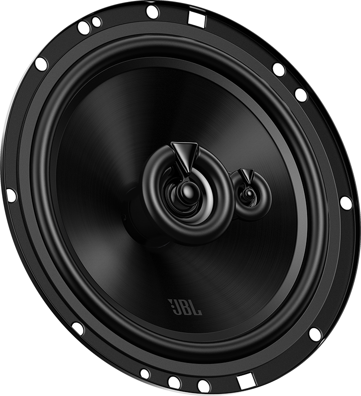 Haut-parleur JBL noir avec tweeter central et grand cône.