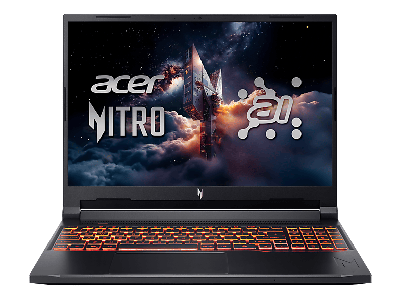 ACER Nitro V 16 AI ANV16-42-R06U, Gaming Notebook, mit Display, AMD Ryzen™ 7 260 Prozessor (16 MB Cache, bis zu 5.1 GHz), 32 GB RAM, 1 TB SSD, NVIDIA GeForce RTX™ 5060, Shale Black, Windows 11 Home