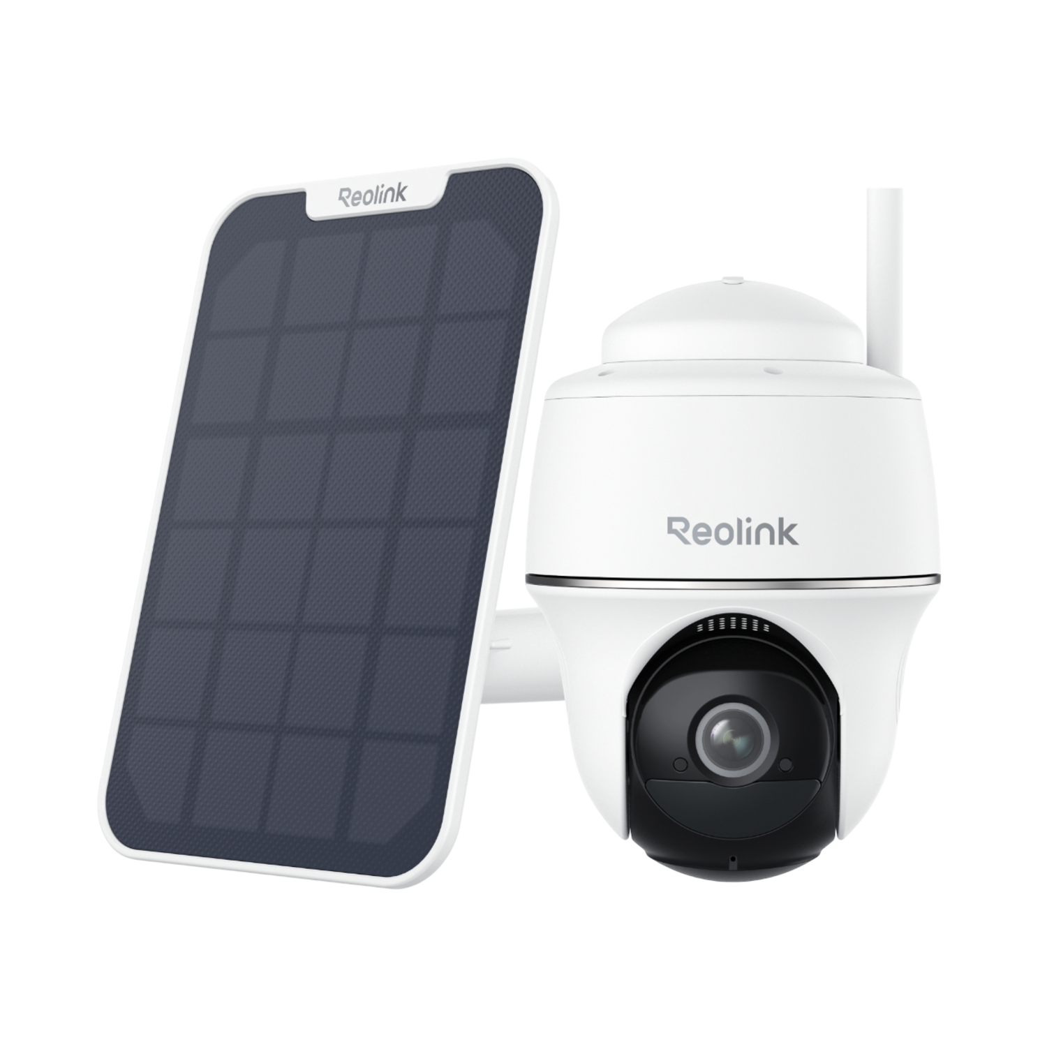 Reolink Argus B430 Outdoor Camera 2k+ Spotlight Pan & Tilt Battery Inc Solar Panel Slimme Binnen- / Buitencamera Wit