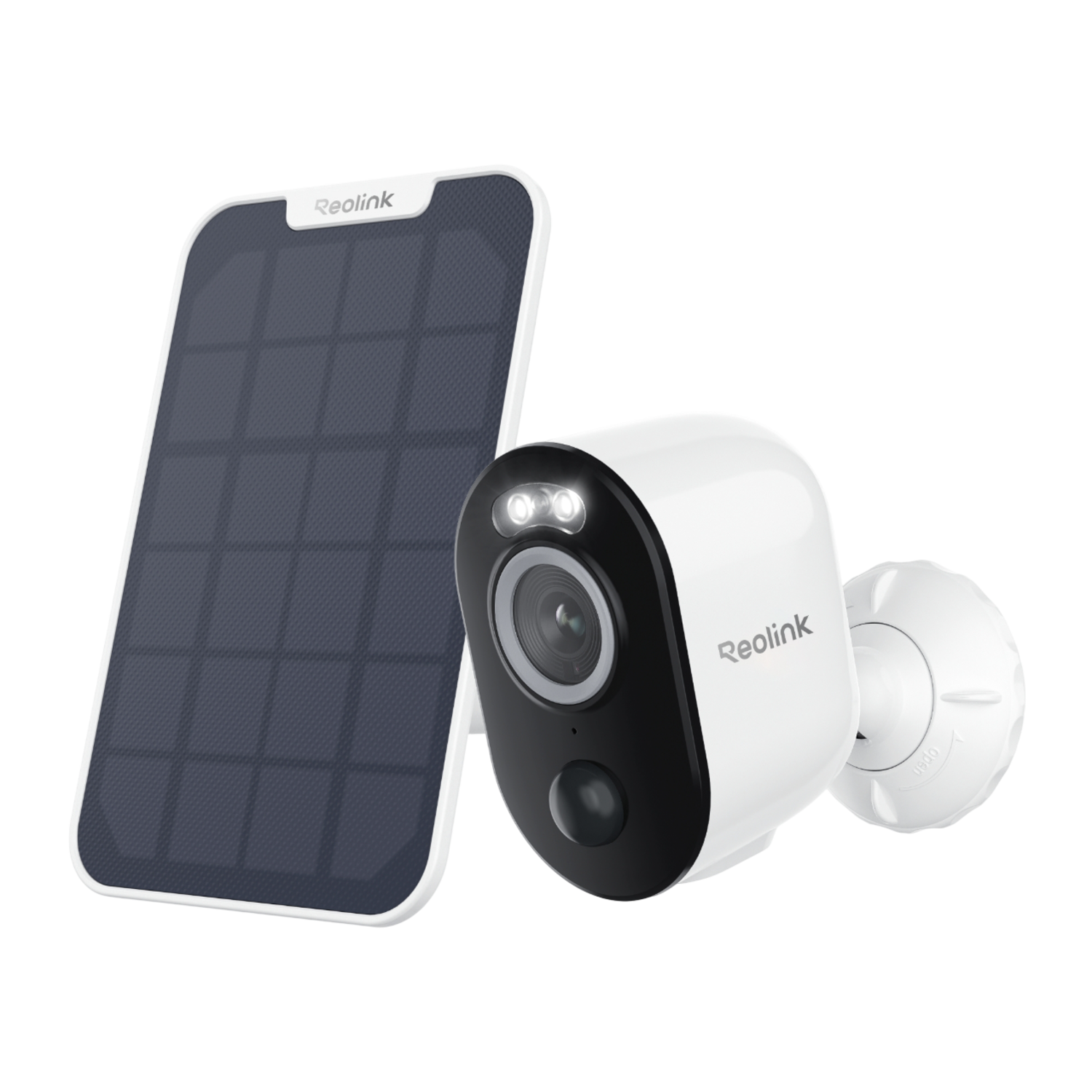 Reolink Argus B330 Outdoor Camera 2k+ Spotlight Battery Inc Solar Panel Slimme Binnen- / Buitencamera Wit