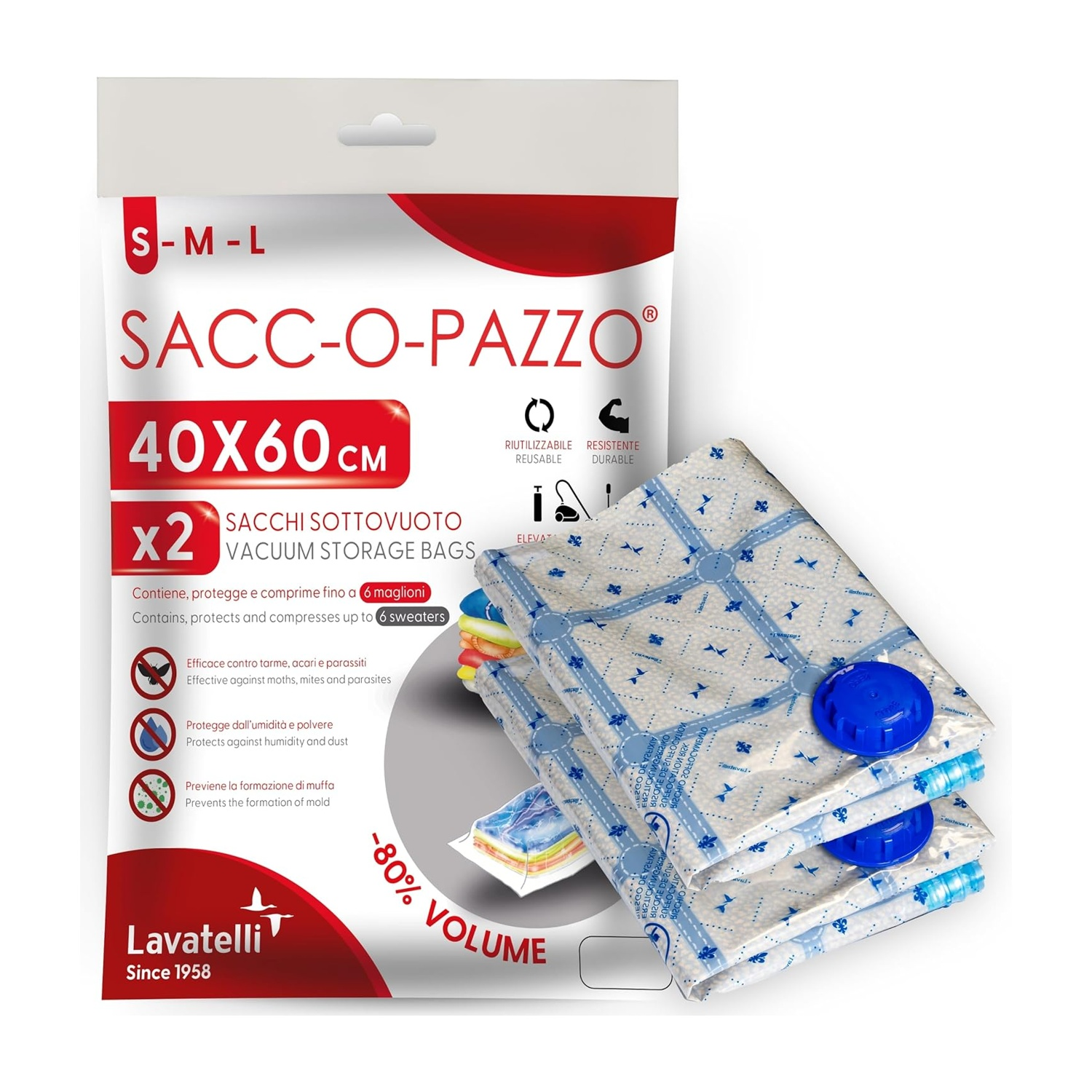 Accessorio Lavatelli Sacco sottovuoto S, 2pz