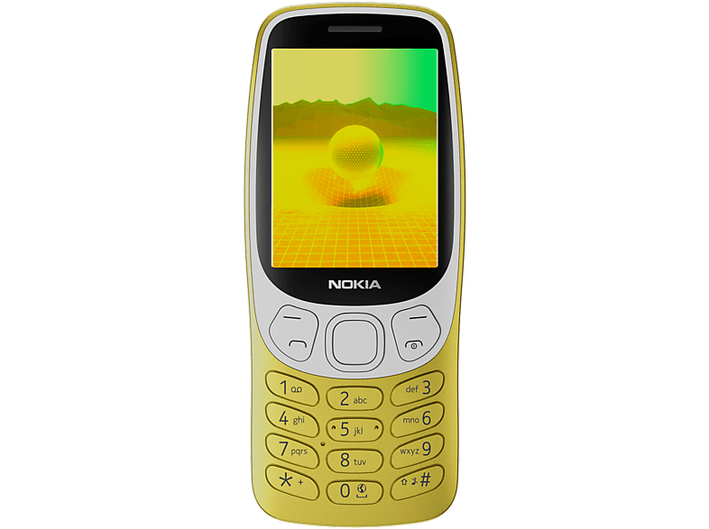 Móvil - Nokia 3210, Gold, 128MB Capacidad Memoria, 64MB RAM, 1450mAh, S30+, 2.4” QVGA, Bluetooth, Radio, MP3