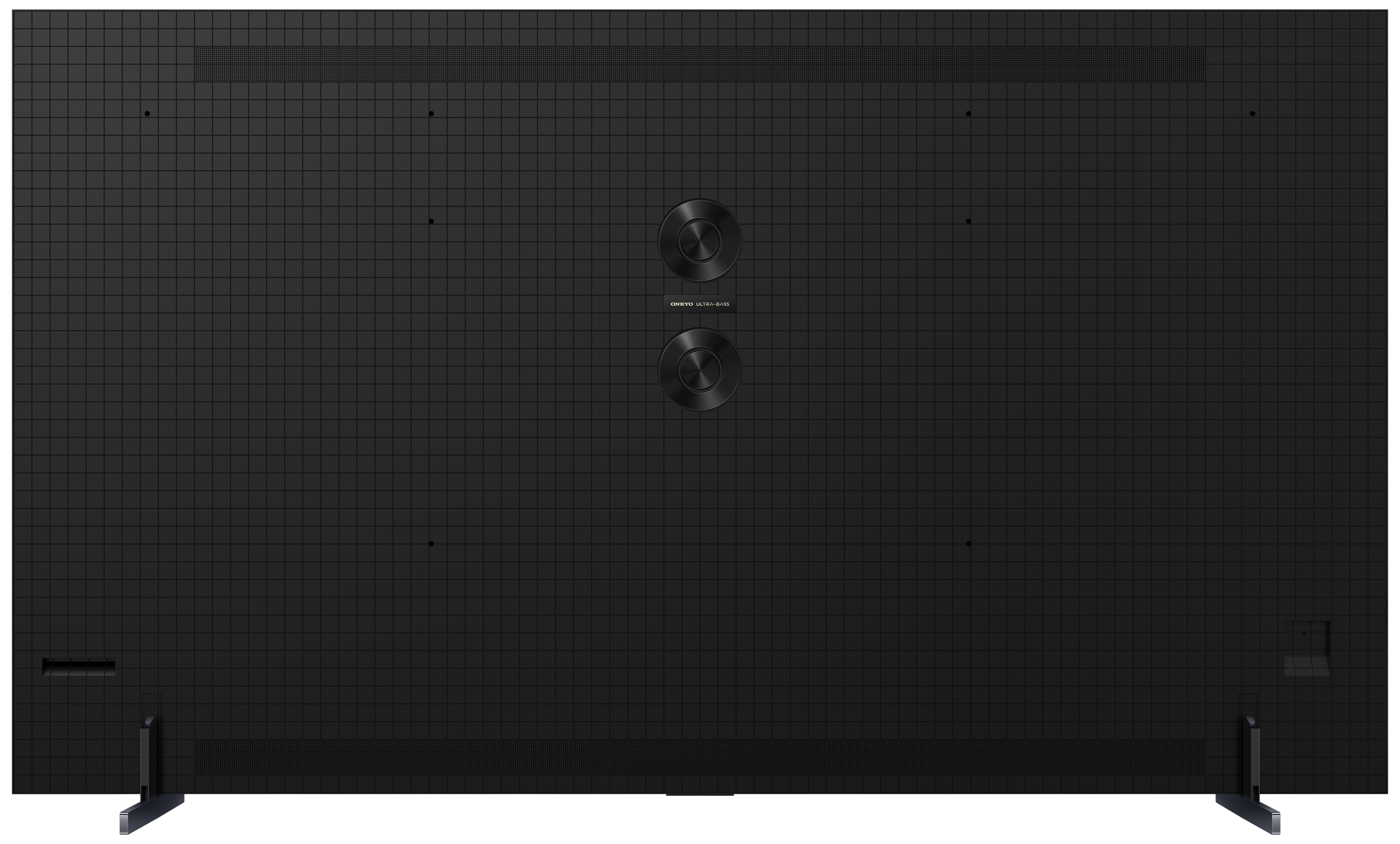 Un téléviseur TCL avec un grand écran floral décoratif.