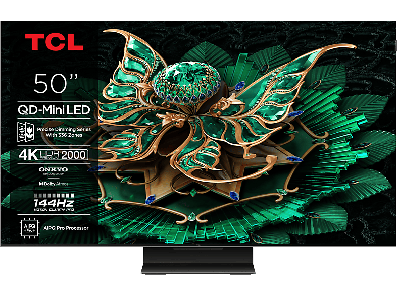 TCL 50C7K TV (Flat, 50 / 126 cm, UHD 4K, Smart TV, Google TV)