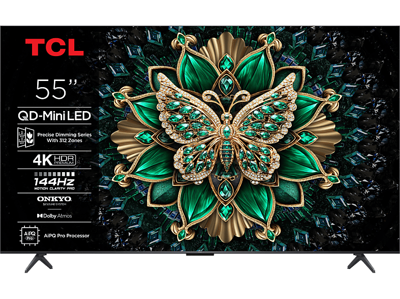 TCL 55C6K TV (Flat, 55 / 139 cm, UHD 4K, Smart TV, Google TV)