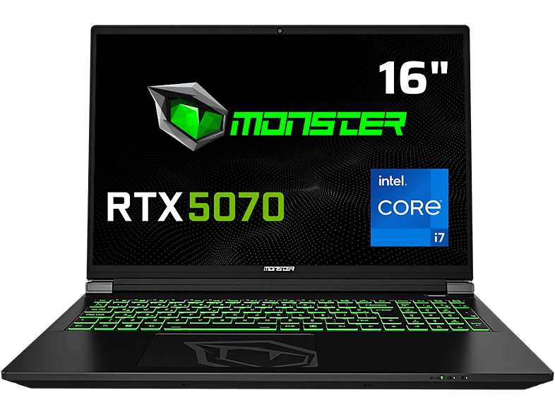 MONSTER Tulpar T6 V3.4.5/ Intel Core i7-13700HX /32GB DDR5 4800MHz/1TB M.2 SSD/NVIDIA® GeForce 8 GB RTX 5070/Windows 11 Home/16" 165Hz Gaming Laptop
