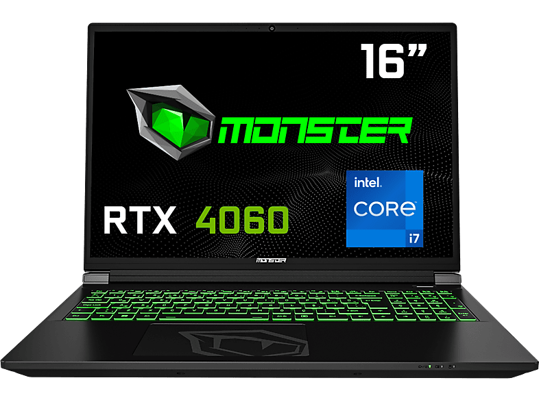 MONSTER Tulpar T6 V3.1.1 / Intel Core i7-13700HX/ 16GB DDR5 4800MHz/ 1TB M.2 SSD/NVIDIA GeForce 8 GB RTX4060/Windows 11 Home/16" 165Hz Gaming Laptop