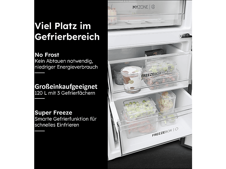 HAIER HDPW7620ANPK 2D 60 SERIE 7 PRO Kühlgefrierkombination (A, 409 l, 2050 mm hoch, Inox / Edelstahlfront)