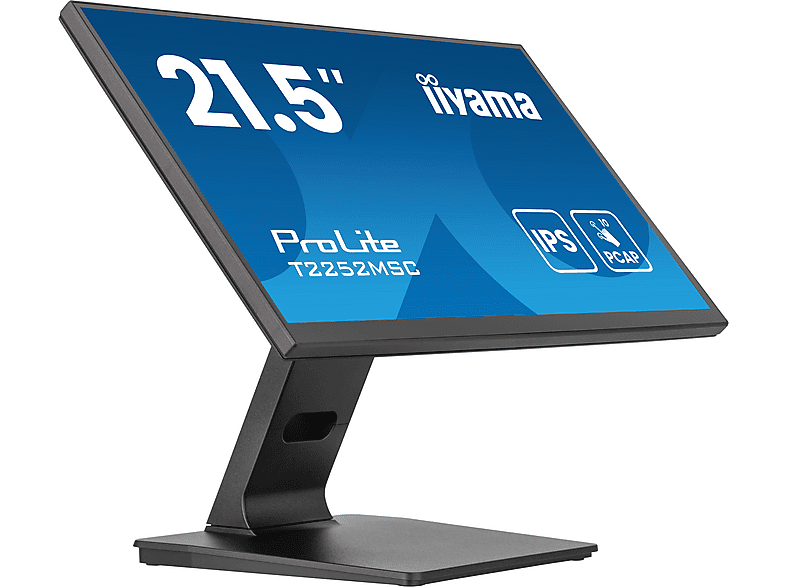 IIYAMA ProLite T2252MSC-B2AG 21,5 Zoll Monitor, Full-HD, 5 ms Reaktionszeit, 250 cd/m², 60 Hz, Schwarz — Foto 2 von 5