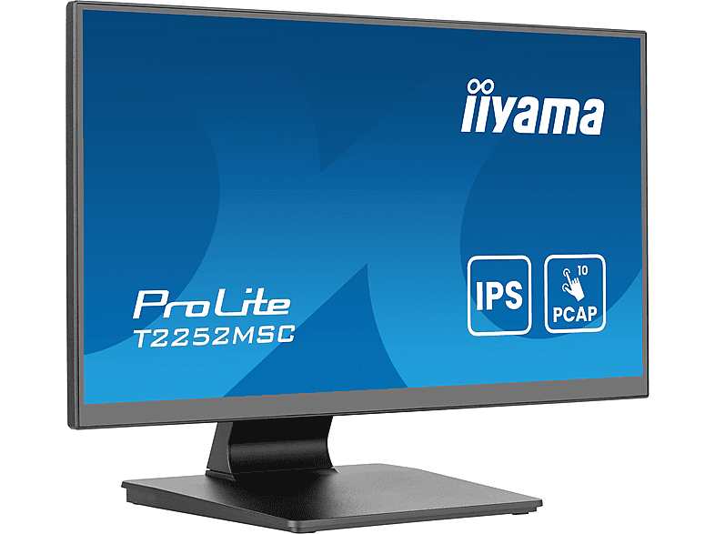 IIYAMA ProLite T2252MSC-B2AG 21,5 Zoll Monitor, Full-HD, 5 ms Reaktionszeit, 250 cd/m², 60 Hz, Schwarz — Foto 3 von 5