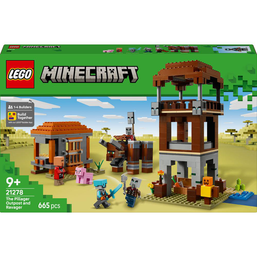 Das Lego Minecraft Set, die Box mit einem Gebäude.