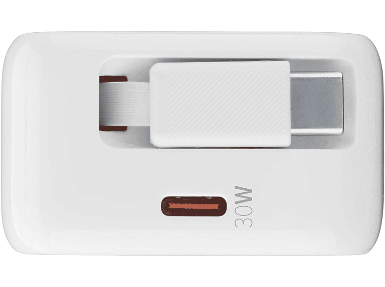 Cargador móvil - CellularLine Roll GaN+, 30 W, Cable retráctil, USB C, Universal, Blanco – imagen 2