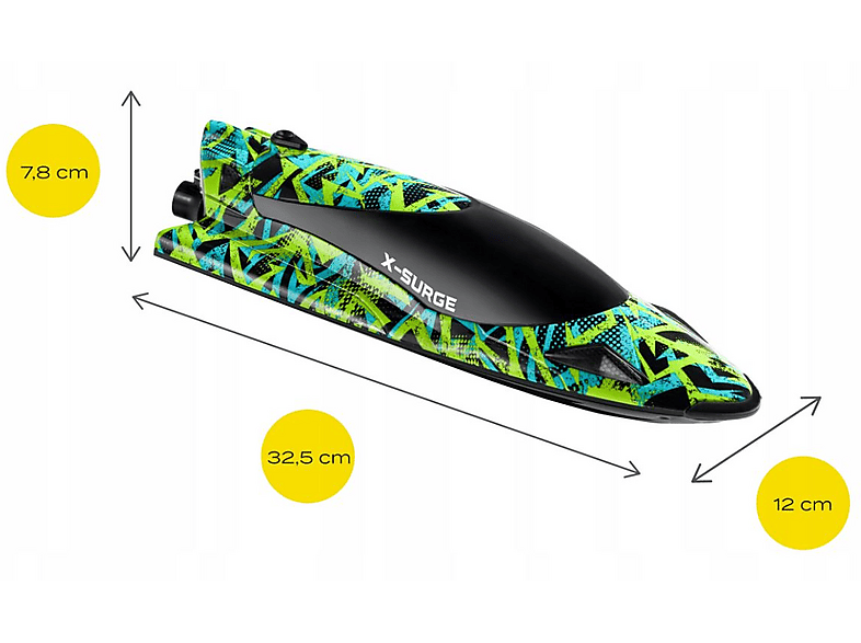 Łódź zdalnie sterowana OVERMAX X-Surge Wielokolorowy – zdjęcie 3