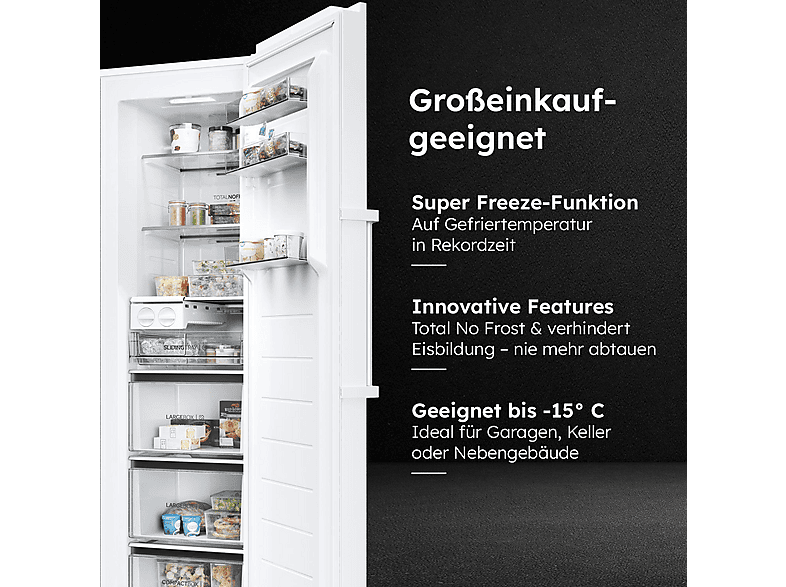 HAIER H4F306WAH1 Gefrierschrank UP 60 SERIE 7 (A, 301 l, 1900 mm hoch)