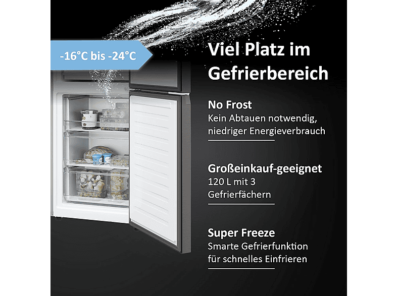 Thumbnail - HAIER HDPW5620ANPD 2D 60 SERIE 5 PRO Kühlgefrierkombination (A, 409 l, 2050 mm hoch, Dark Inox)