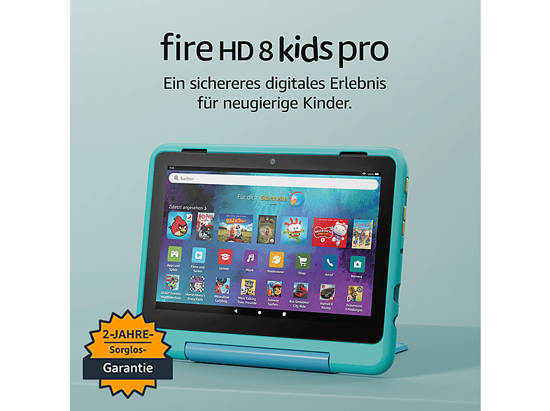Amazon Fire HD 8 Kids Pro Tablet (2024 Release, 32GB) - Ohne Werbung - Blaugrün
