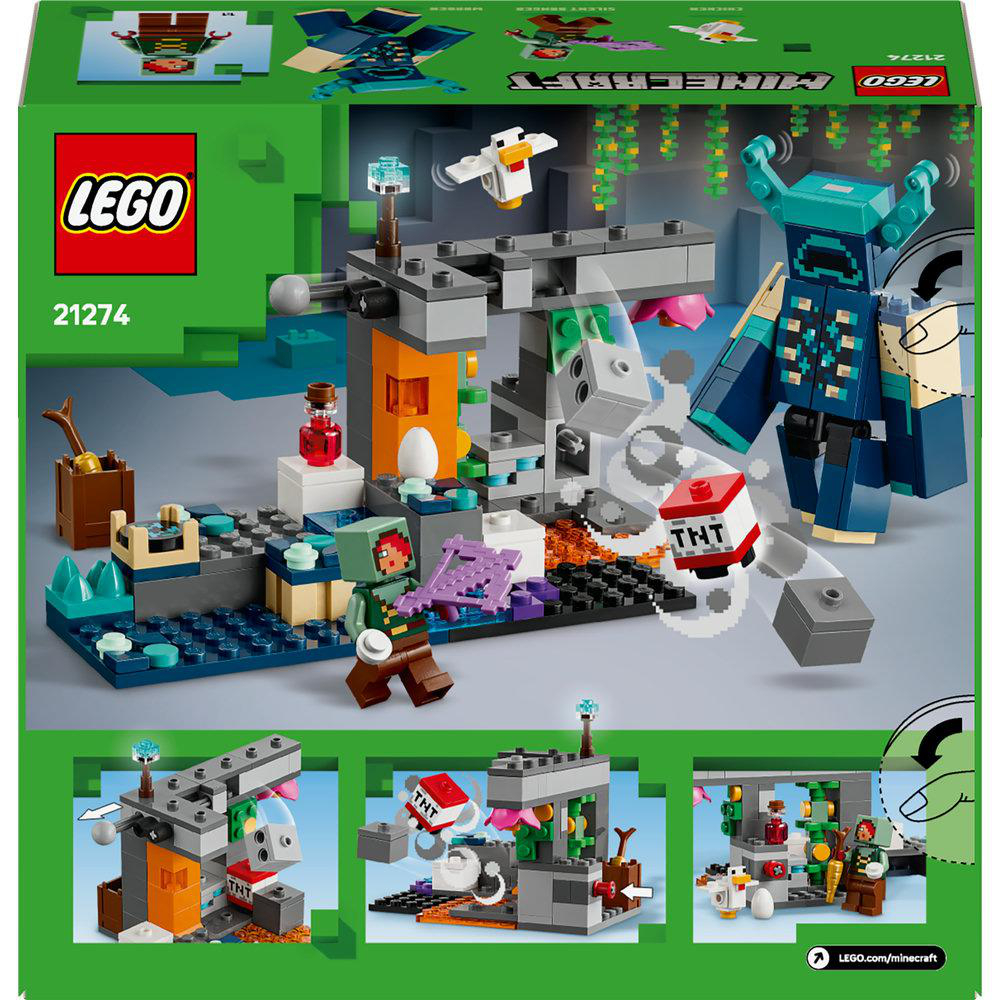 LEGO Minecraft Set Box Rückseite. Set Details, Wächter, Figuren, Strukturen.