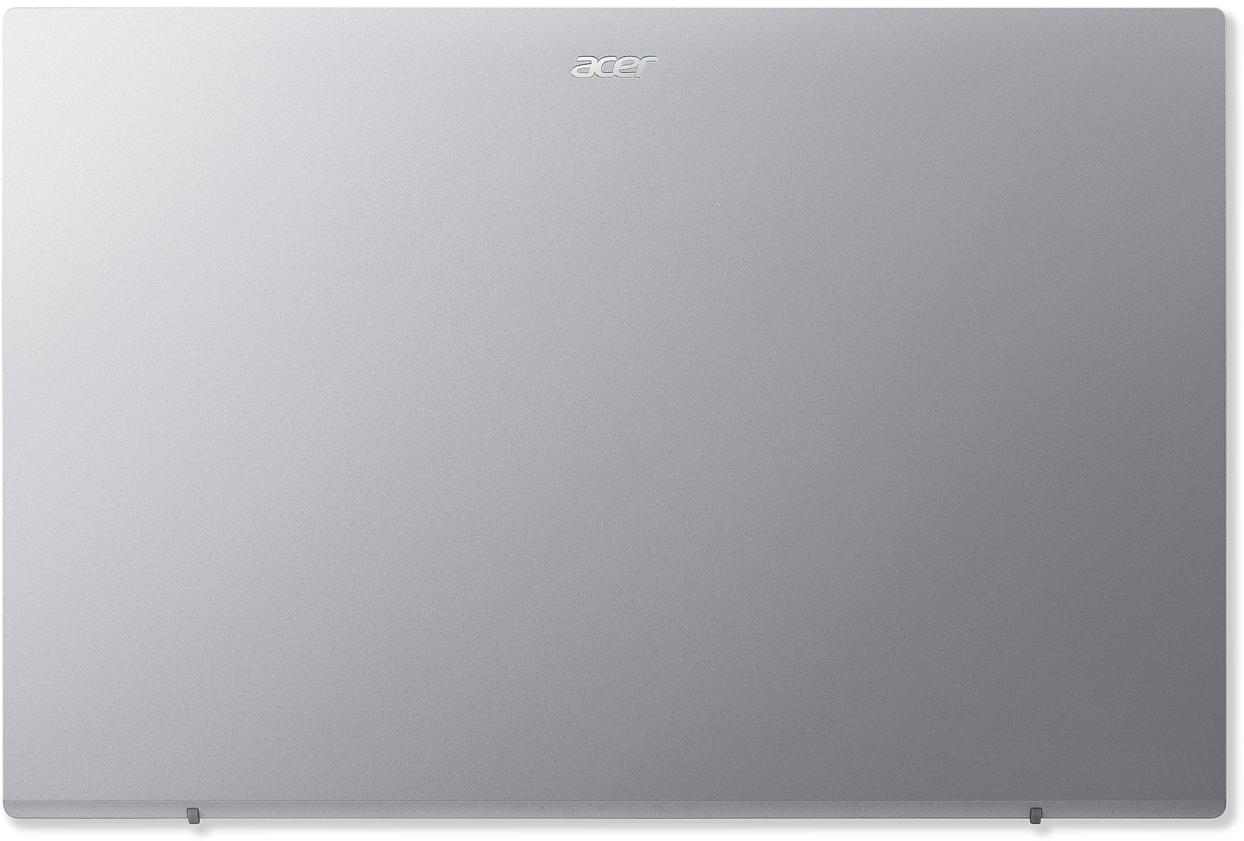 Egy Acer laptop ezüst hátlapja, rajta az Acer logóval.
