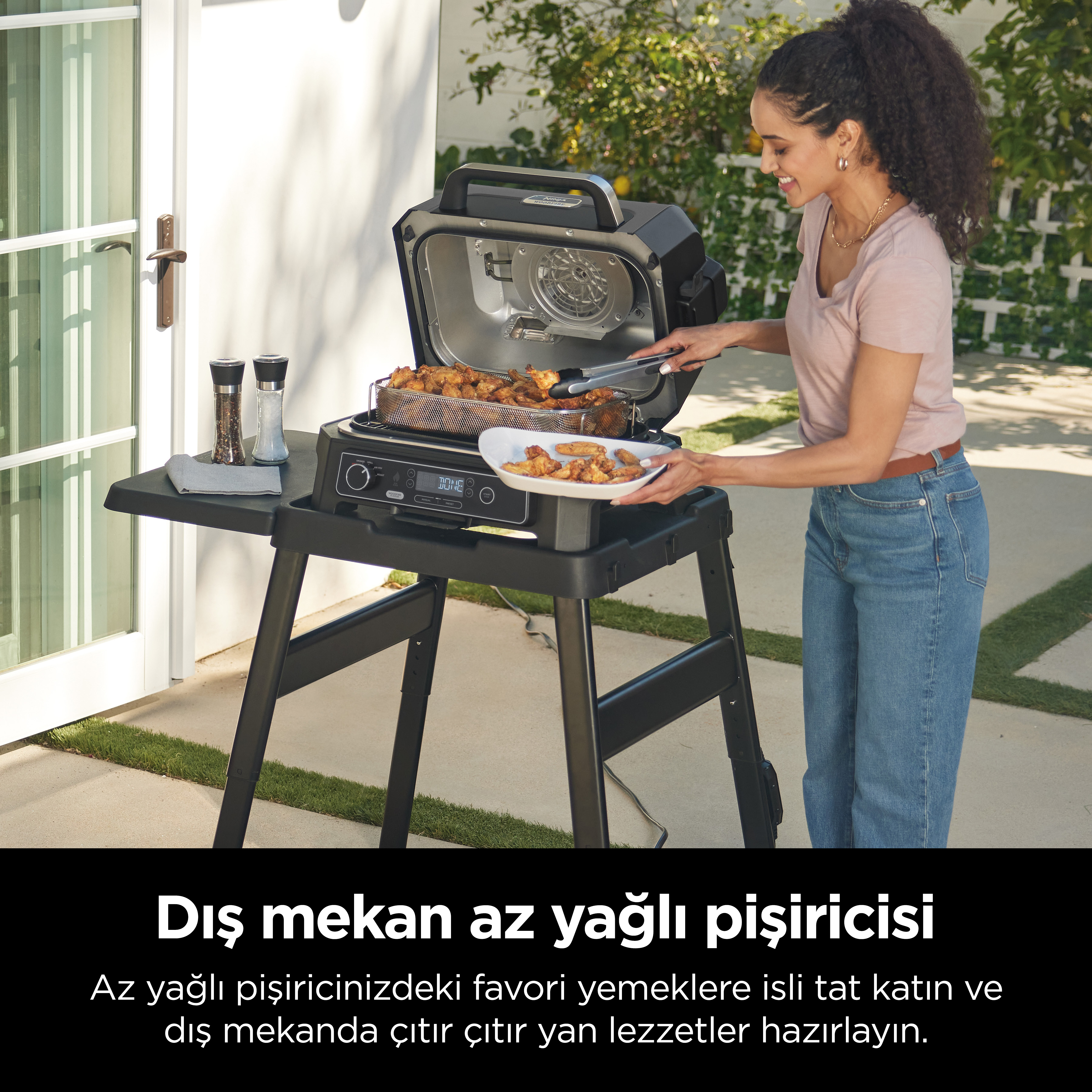 NINJA Woodfire Pro XL Electric BBQ Grill & Smoker Elektrikli