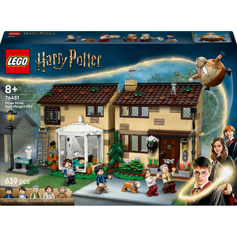 Lego Harry Potter Set-Box. Sie zeigt ein Hausmodell mit Figuren von Charakteren. Die Box sagt 8+ und Privet Drive.