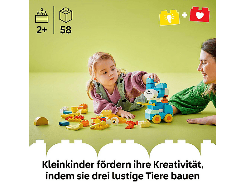 Thumbnail - LEGO DUPLO Town 10448 Tiere auf Rädern 3-in-1-Set Bausatz, Mehrfarbig